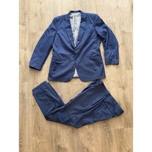 TOM JAMES Executive Collection Two-Button Suit Men's 50 X 38 Blue